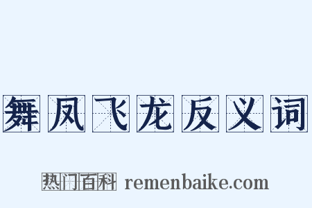 舞凤飞龙反义词是什么意思的图片